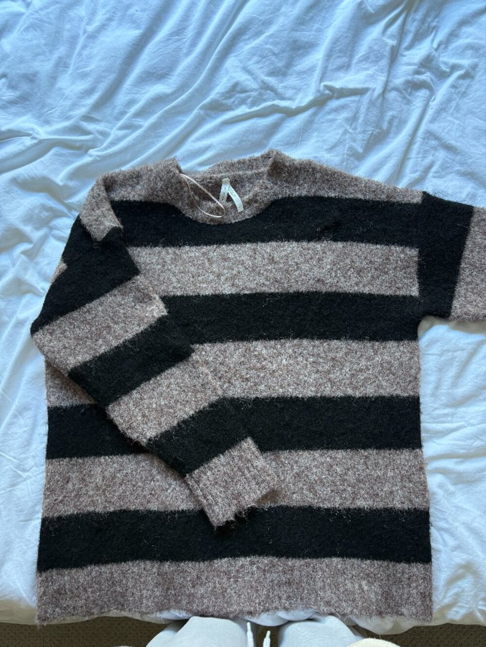 striped knit sweater
